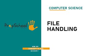 DAY 14  COMPUTER SCIENCE  CBSE XII  FILE HANDLING  L1 [upl. by Kries]