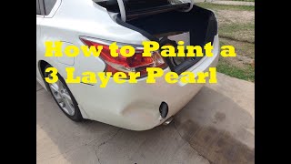 How to Paint a 3 Layer Pearl TRI COAT PAINT [upl. by Nailuj]