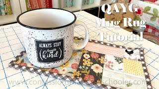 Quilt as You Go Mug Rug  TUTORIAL [upl. by Tobi780]