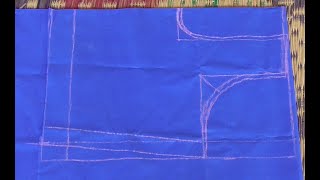 Lining blouse cutting and stitching method for beginners [upl. by Ytineres]