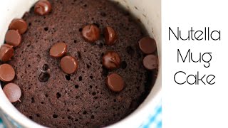 Nutella mug cake3 ingredients 1 min recipe [upl. by Annaiek]