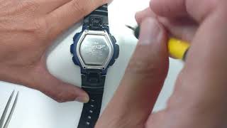 Casio SGW1000 Battery Change CR1616 Time Lapse [upl. by Jaenicke967]