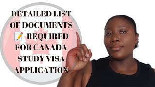 DOCUMENTS REQUIRED FOR CANADA STUDY VISA APPLICATION [upl. by Elokyn]