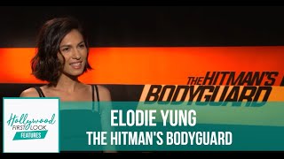 Elodie Yung talks French Ryan Reynolds amp more  The Hitmans Bodyguard 2017 [upl. by Ahsikel]