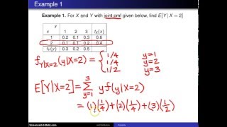 Conditional expectation  Example 1 [upl. by Goldenberg]