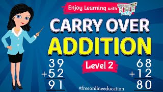 Addition with Carrying Carry Over Addition Grade 1 amp 2 Maths  Tutway [upl. by Gabel]