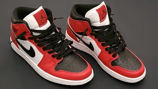 HOW TO LACE NIKE AIR JORDAN 1 LOOSELY THE BEST WAY [upl. by Mirisola38]