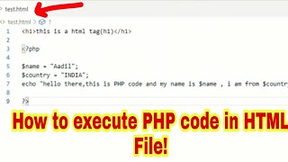 how to execute PHP code in HTML file [upl. by Mendelson]