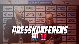 Presskonferens Timrå IK  Örebro Hockey [upl. by Ahsinik]