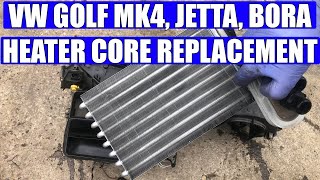 TUTORIAL VW Golf Mk4 GTI Jetta Bora heater core replacement  removal in 14 steps [upl. by Inhoj]