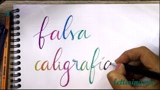 Curso de lettering  Lección 2 Falsa Caligrafía o Hand Lettering ✅ [upl. by Trauner658]