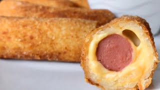 Cheesy Hot Dog Rolls Recipe  Em’s Kitchen [upl. by Kelwen]