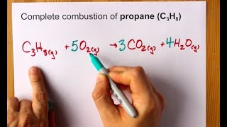 Complete Combustion of Propane C3H8 Balanced Equation [upl. by Beekman]