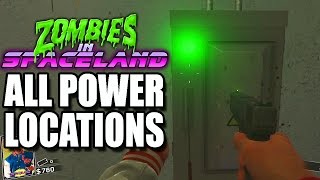 Zombies In Spaceland quotALL POWER LOCATIONSquot Easy Guide  Infinite Warfare Zombies [upl. by Ardied441]