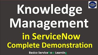 ServiceNow Knowledge Management Process  Knowledge Management ServiceNow Workflow [upl. by Ozne]