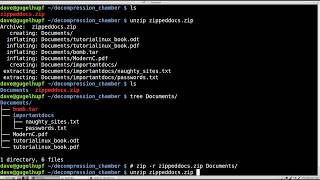 How to Zip and Unzip Directories on Linux [upl. by Anitsirhk]