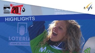 Highlights  Jacobellis Vaultier celebrate SBX titles  FIS Snowboard World Championships 2017 [upl. by Valdis]