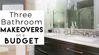 3 Bathroom Makeovers  Interior Design [upl. by Ozkum]