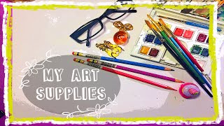 My Art Supplies  Emily Artful [upl. by Hanafee]