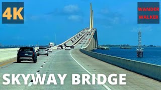 4KSkyway Bridge St Petersburg FL USA Scenic Driveworlds longest [upl. by Esbensen720]