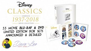 DISNEY CLASSICS  COMPLETE 55 MOVIE COLLECTION Bluray DVD Box Set Announced amp Detailed [upl. by Blondie]