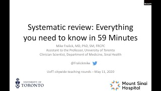 An Introduction to Systematic Review and Metaanalysis Everything you need to know in 59 minutes [upl. by Newol]