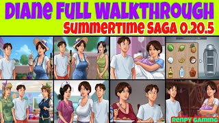 Diane Full Walkthrough Summertime Saga 0205  Diane Complete Storyline [upl. by Suruat]