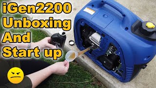 iGen2200 Inverter Generator Unboxing and Startup [upl. by Bronk572]