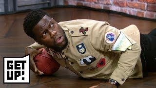 Kevin Hart practices safe sacks on NFL quarterbacks  Get Up  ESPN [upl. by Mariejeanne131]