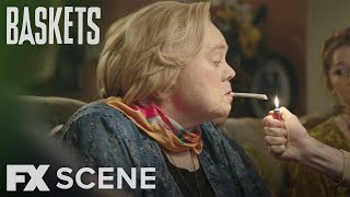 Baskets  Season 3 Ep 6 Christine Smokes Scene  FX [upl. by Tiedeman]