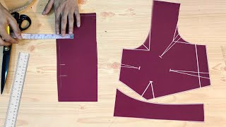 Blouse cutting Easy Method step by step full tutorial [upl. by Tildy]