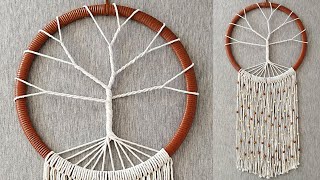 DIY Atrapasueños quotARBOL DE LA VIDAquot paso a paso  DIY Dreamcatcher quotTREE OF LIFEquot [upl. by Sucramed]