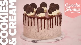 The Ultimate Cookies amp Cream Chocolate Layer Cake Recipe  Cupcake Jemma [upl. by Sualakcin]