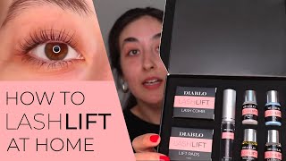 How To Lash Lift At Home  Diablo Lash Lift Tutorial [upl. by Suhcnip708]