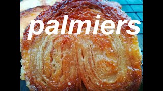 Palmiers AKA Palm trees crispy puff pastry biscuit [upl. by Caria]