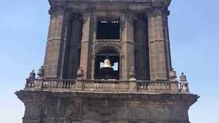 Mexico City Metropolitan Cathedral bells announce the 1200 noon Angelus [upl. by Peggi]