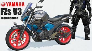 Modified FZs V3  Simple Yamaha V3 modification [upl. by Ailil]