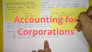 Accounting for Corporations  Share Capital [upl. by Hurst]