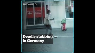 Man with knife attacks civilians in Wurzburg Germany [upl. by Dachia]