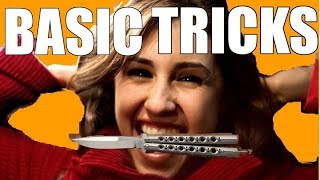 Butterfly Knife Tricks for Beginners 1 Basic Opens [upl. by Attesoj450]