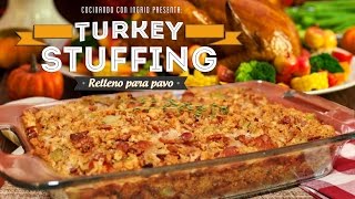 RELLENO PARA PAVO  TURKEY STUFFING  RECETA FACIL [upl. by Noy980]