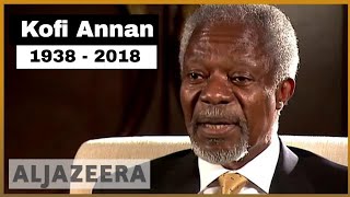 🇺🇳 🇬🇭 Kofi Annan former UN chief dies at 80  Al Jazeera English [upl. by Borszcz]