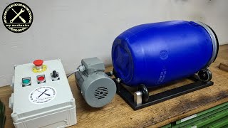 Building a Huge Rotary Tumbler from Scratch  Homemade Rotary Tumbler [upl. by Wolfie]