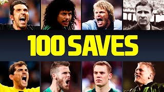 100 Greatest Goalkeeper Saves In Football History [upl. by Sinai]