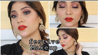 How  Festive Makeup tutorial  shystyles [upl. by Emirej]