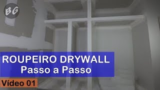 ROUPEIRO DE GESSO DRYWALL PASSO A PASSO  Vídeo 01 [upl. by Rebmac226]