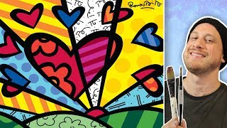 How to Paint in the Style of Romero Britto  Painting Class [upl. by Vanden]