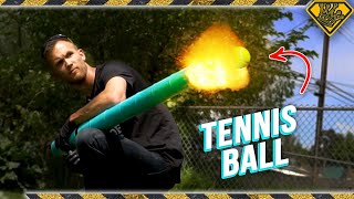 Tennis Ball CANNON from Soup Cans [upl. by Winthorpe]