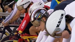 Womens Keirin Final  2014 Track Cycling World Cup  London [upl. by Jeffcott]