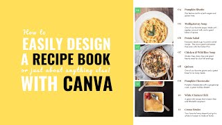 How to easily design a Recipe Book PDF or pretty much anything else with Canva [upl. by Anon]